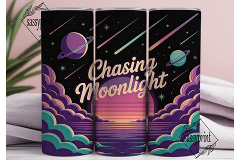 Chasing Moonlight 20oz Tumbler Wrap Sublimation sassyprint 