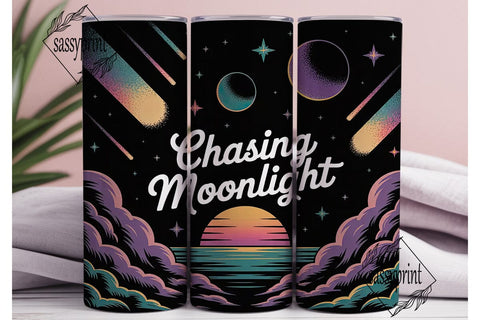 Chasing Moonlight 20oz Tumbler Wrap Sublimation sassyprint 