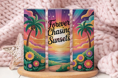 Chasing Sunsets 20oz Tumbler Wrap Sublimation DesignSVG 