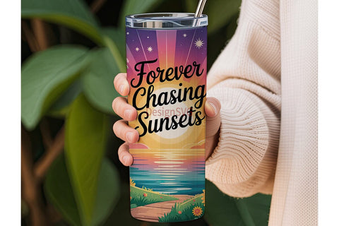 Chasing Sunsets 20oz Tumbler Wrap Sublimation DesignSVG 