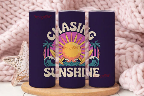 Chasing Sunshine 20oz Tumbler Wrap Sublimation DesignSVG 