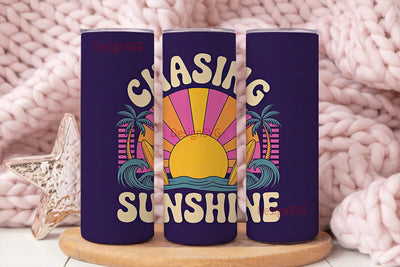 Chasing Sunshine 20oz Tumbler Wrap Sublimation DesignSVG 