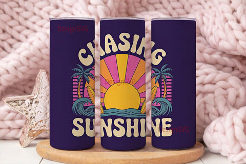 Chasing Sunshine 20oz Tumbler Wrap Sublimation DesignSVG 