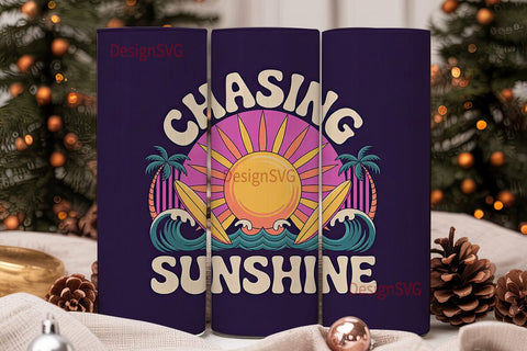 Chasing Sunshine 20oz Tumbler Wrap Sublimation DesignSVG 