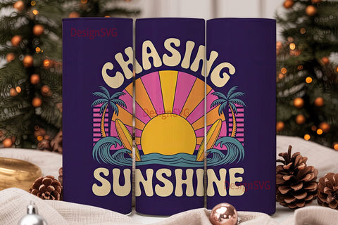 Chasing Sunshine 20oz Tumbler Wrap Sublimation DesignSVG 