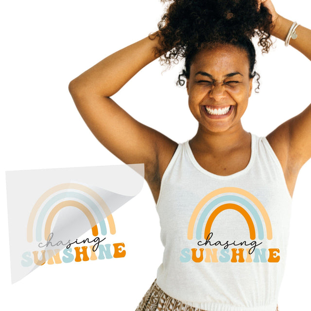 Chasing Sunshine Rainbow DTF Transfer Physical So Fontsy T-Shirt Iron-On Transfer Shop