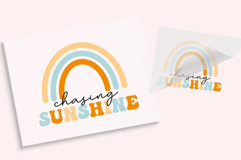 Chasing Sunshine Rainbow DTF Transfer Physical So Fontsy T-Shirt Iron-On Transfer Shop 8.5x11