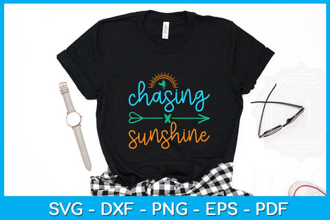 Chasing Sunshine Summer Vacation SVG PNG PDF Cut File SVG Creativedesigntee 