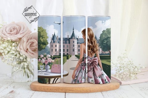 Chateau Getaway 20oz Tumbler Wrap Sublimation sassyprint 