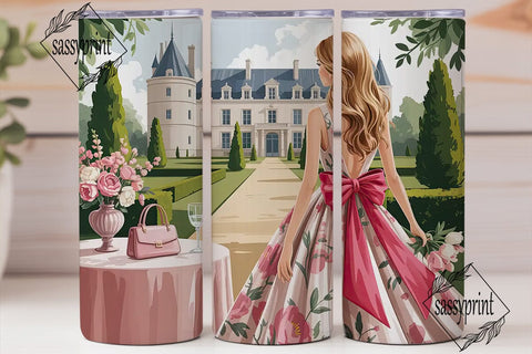 Chateau Getaway 20oz Tumbler Wrap Sublimation sassyprint 