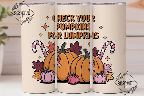 Check Your Pumpkins Tumbler Wrap Sublimation sassyprint 
