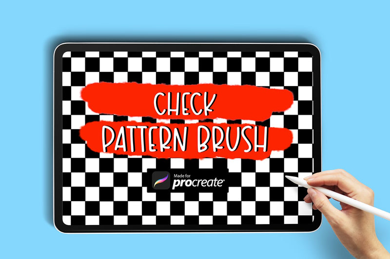 Checkerboard Pattern Brush| Procreate Brush Sublimation Cute files 