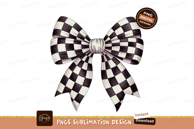 Checkered Bow Tie Illustration Sublimation Png Sublimation Designangry 