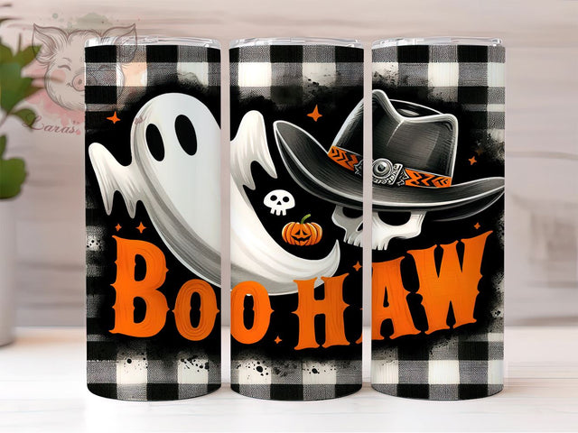 Checkered Ghost 20oz Tumbler Png, Straight & Tapered Tumbler Png, Retro Western Halloween Tumbler Png, Digital Download PNG Sublimation Lara' s Designs 
