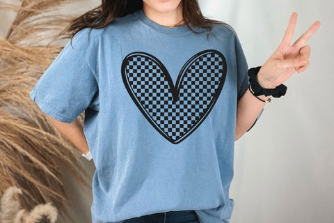 Checkered Heart Svg, Checker Pattern Svg, Doodle Heart Svg SVG DesignDestine 