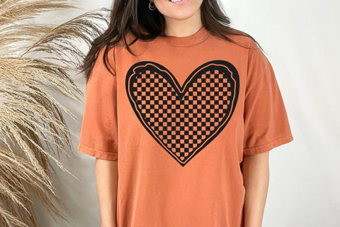 Checkered Heart Svg, Checker Pattern Svg, Doodle Heart Svg SVG DesignDestine 