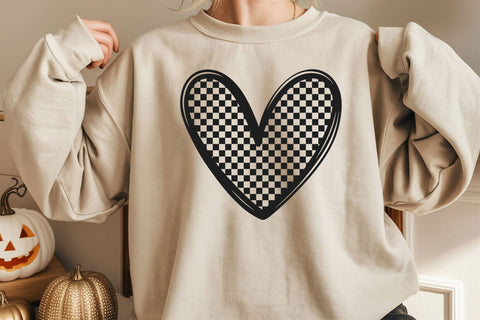 Checkered Heart Svg, Checker Pattern Svg, Doodle Heart Svg SVG DesignDestine 