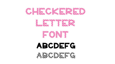 Checkered Letter Font Font Crafting With Brenna 