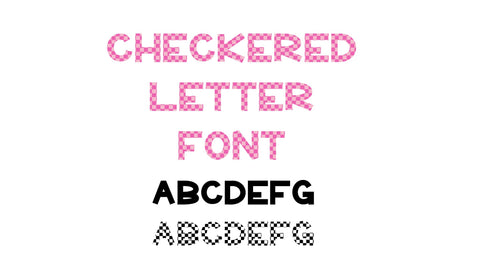 Checkered Letter Font Font Crafting With Brenna 