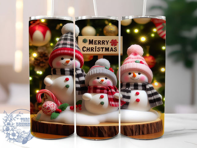 Checkered Merry Snowman Tumbler, Checkered Christmas Wrap, Merry Christmas Tree Sublimation Design, Festive Snowman Cup, 20Oz Skinny Tumbler Wrap, Holiday Snowman Mug, Winter Wonderland Design Sublimation ToriDesigns 