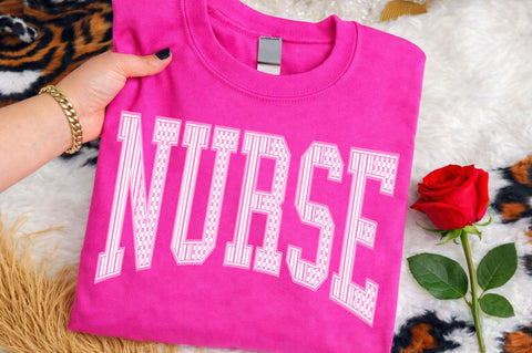 Checkered Nurse Stripes Pink SVG PNG SVG SVG Studio 