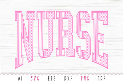Checkered Nurse Stripes Pink SVG PNG SVG SVG Studio 