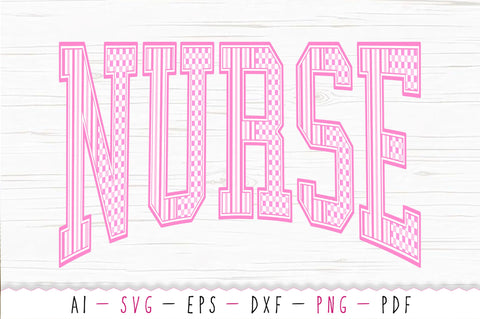 Checkered Nurse Stripes Pink SVG PNG SVG SVG Studio 