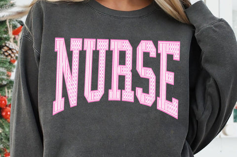 Checkered Nurse Stripes Pink SVG PNG SVG SVG Studio 
