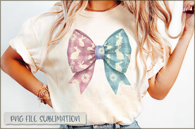 Checkered Pastel Easter Coquette Bow Sublimation Sublimation Shetara Begum 