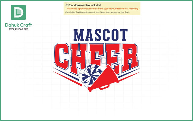 Cheer Coach SVG – Mascot Spirit Logo SVG PNG & EPS V 4 SVG dahukdesign 