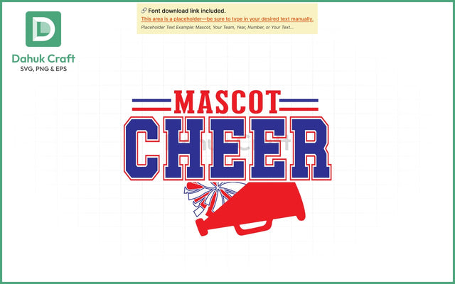 Cheer Coach SVG – Mascot Spirit Logo SVG PNG & EPS V 6 SVG dahukdesign 