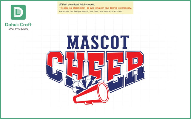 Cheer Coach SVG – Mascot Spirit Logo SVG PNG & EPS V 7 SVG dahukdesign 