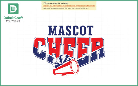 Cheer Coach SVG – Mascot Spirit Logo SVG PNG & EPS V 7 SVG dahukdesign 