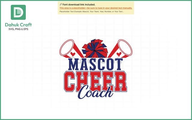 Cheer Coach SVG – Mascot Spirit Logo SVG PNG & EPS V 8 SVG dahukdesign 