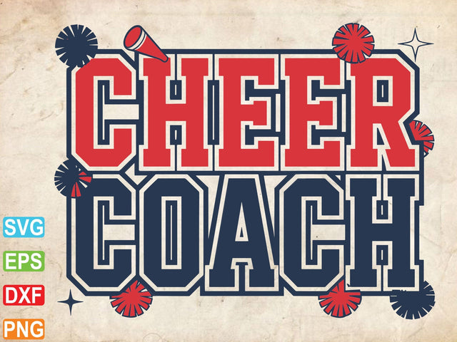 Cheer Coach SVG PNG, Cheerleader Svg SVG Creativeart88 