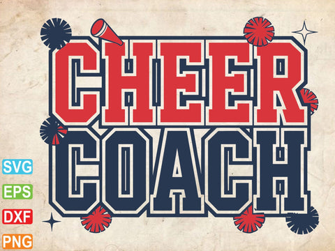 Cheer Coach SVG PNG, Cheerleader Svg SVG Creativeart88 