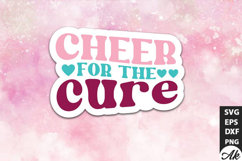Cheer for the cure Retro Stickers Design SVG akazaddesign 