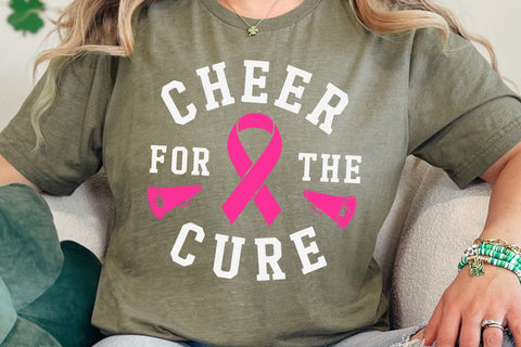 Cheer For The Cure SVG, Breast Cancer Awareness, Cheerleading Svg SVG DesignDestine 