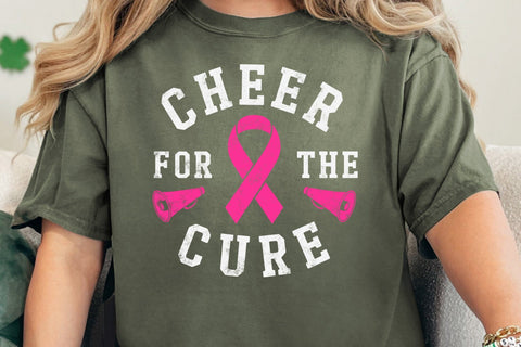 Cheer For The Cure SVG, Breast Cancer Awareness, Cheerleading Svg SVG DesignDestine 