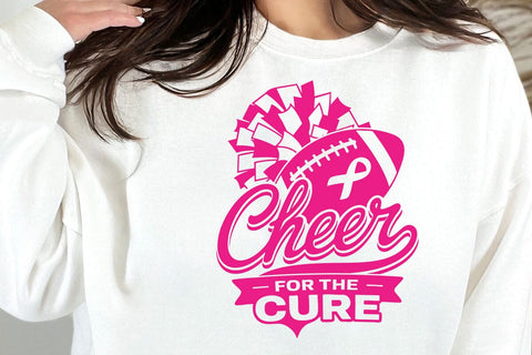 Cheer For The Cure Svg, Pink out, Tackle cancer, Football png, Pink Ribbon Svg, in October We Wear Pink, We Fight together, Back the pink SVG DesignDestine 