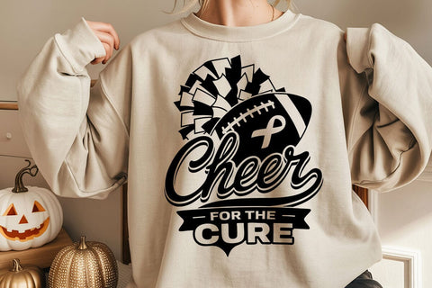 Cheer For The Cure Svg, Pink out, Tackle cancer, Football png, Pink Ribbon Svg, in October We Wear Pink, We Fight together, Back the pink SVG DesignDestine 