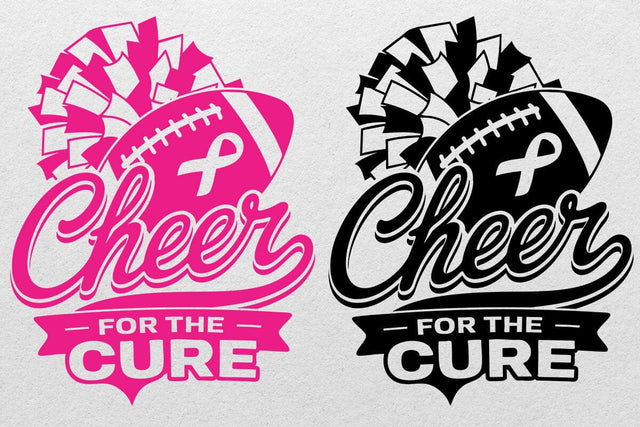 Cheer For The Cure Svg, Pink out, Tackle cancer, Football png, Pink Ribbon Svg, in October We Wear Pink, We Fight together, Back the pink SVG DesignDestine 