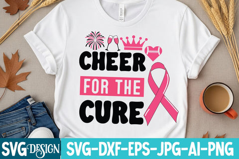 Cheer Fot the Cure SVG Design,Breast Cancer svg,In October we wear Pink , Fight Awareness SVG Bundle, Fight Awareness SVG Cut File , Fight Awareness SVG Designs SVG BlackCatsMedia 