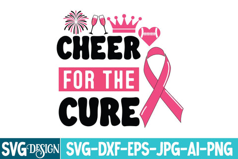 Cheer Fot the Cure SVG Design,Breast Cancer svg,In October we wear Pink , Fight Awareness SVG Bundle, Fight Awareness SVG Cut File , Fight Awareness SVG Designs SVG BlackCatsMedia 