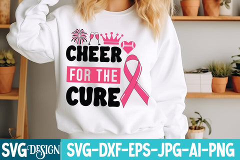 Cheer Fot the Cure SVG Design,Breast Cancer svg,In October we wear Pink , Fight Awareness SVG Bundle, Fight Awareness SVG Cut File , Fight Awareness SVG Designs SVG BlackCatsMedia 