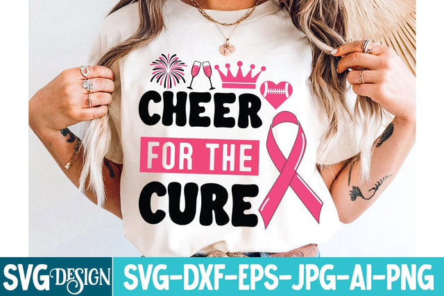 Cheer Fot the Cure SVG Design,Breast Cancer svg,In October we wear Pink , Fight Awareness SVG Bundle, Fight Awareness SVG Cut File , Fight Awareness SVG Designs SVG BlackCatsMedia 