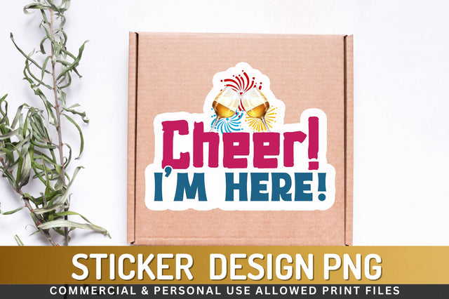 Cheer im here Sticker Design Sublimation Regulrcrative 