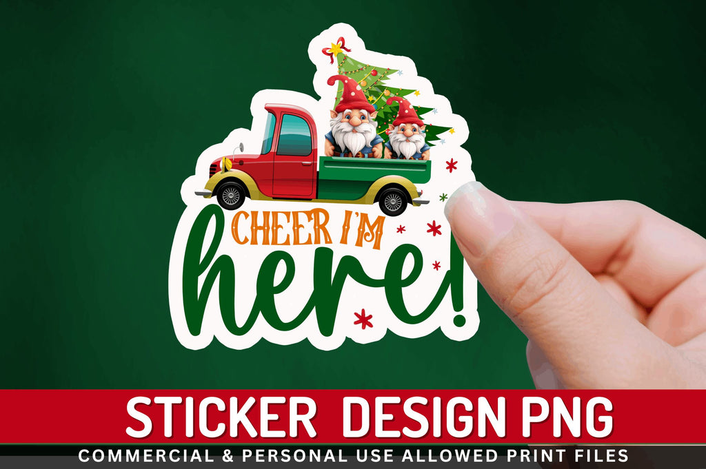 Cheer i'm here Stickers Design - So Fontsy