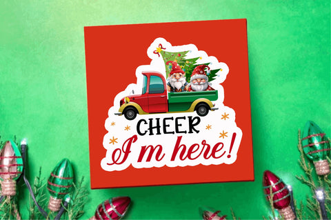 Cheer im here Stickers Design Sublimation Regulrcrative 
