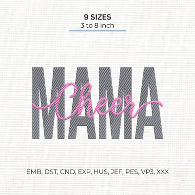 Cheer Mama Embroidery Design – Cheerleading Mom Varsity Sports Machine Embroidery File Embroidery/Applique DESIGNS PatternFeed8 